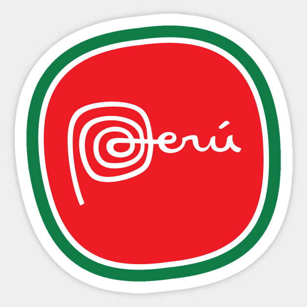 Peru oblong Sticker by thedesignfarmer